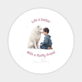 Samoyed, Friendship, the most adorable best friend gift to a Samoyed Lover Magnet